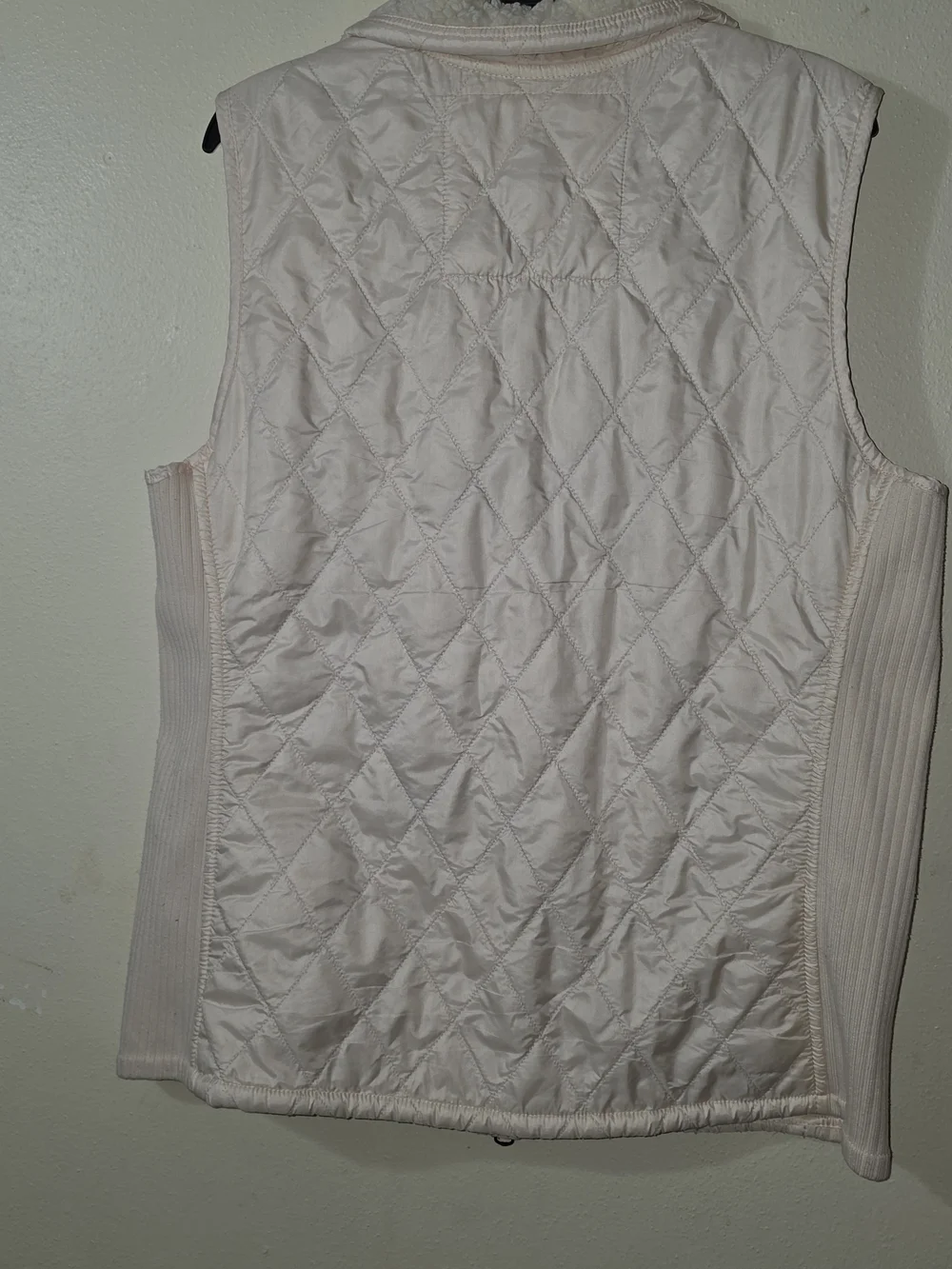 L.L. Bean Women's Quilted Sleeveless Vest in Cream - Picture 7 of 11